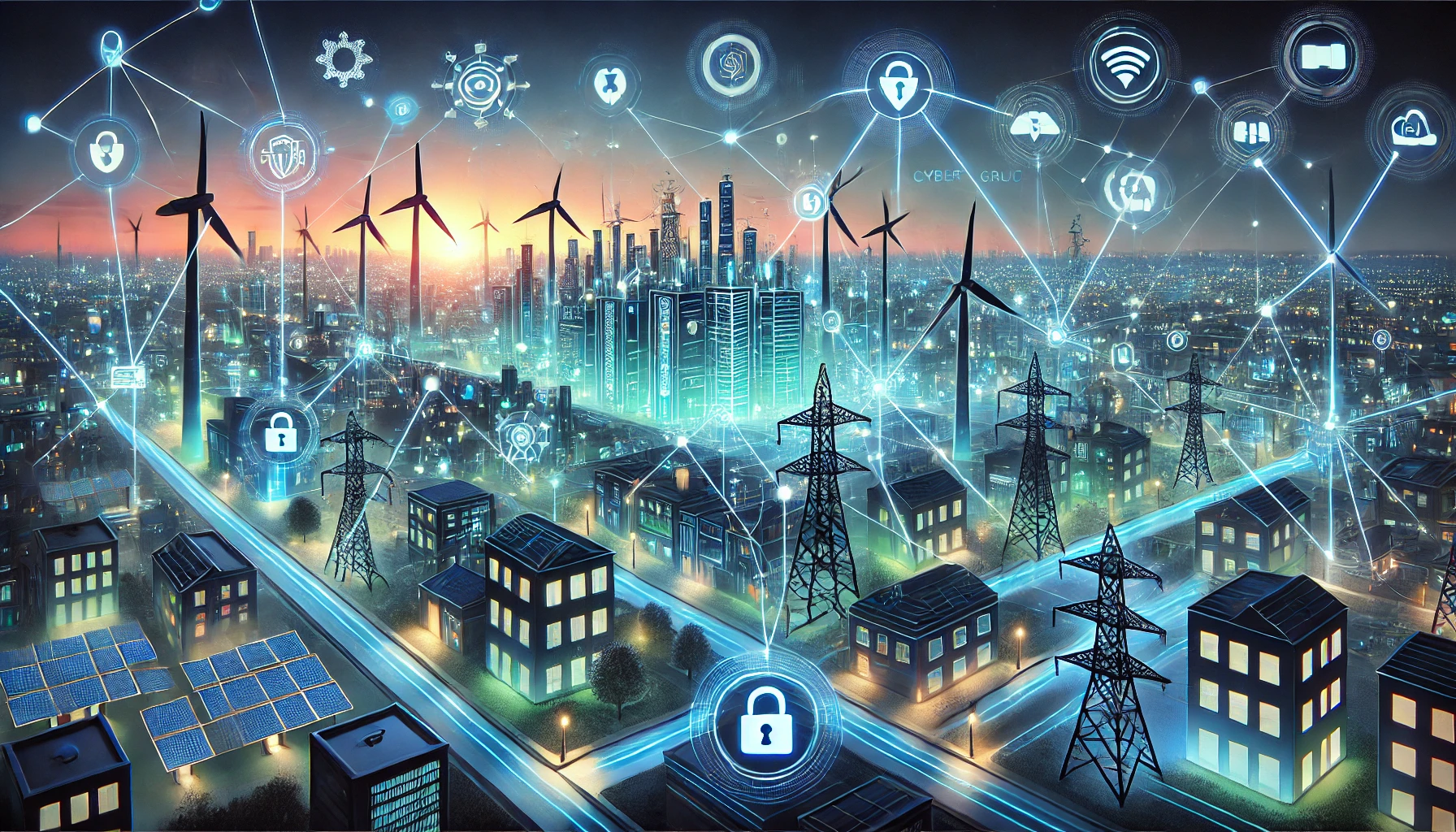 Smart power grid city with transmission towers — Apport Electrical India